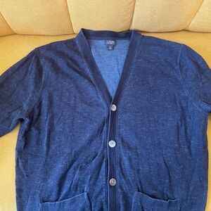 J. Crew Deep Blue Knit Cardigan